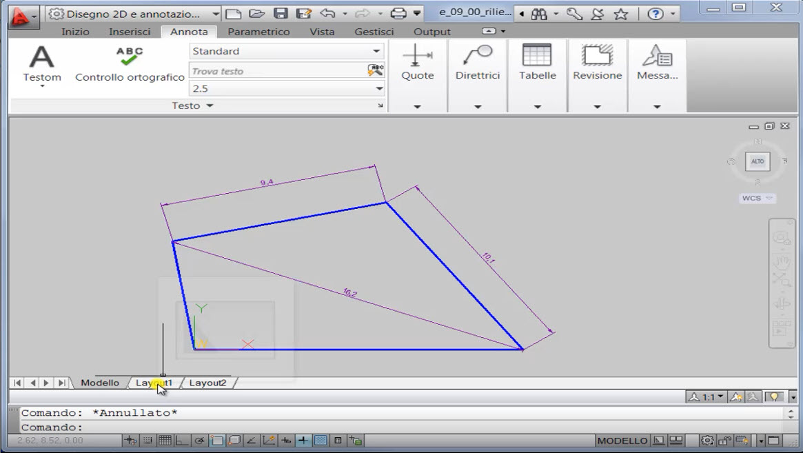 Rilievo con AiutoCAD